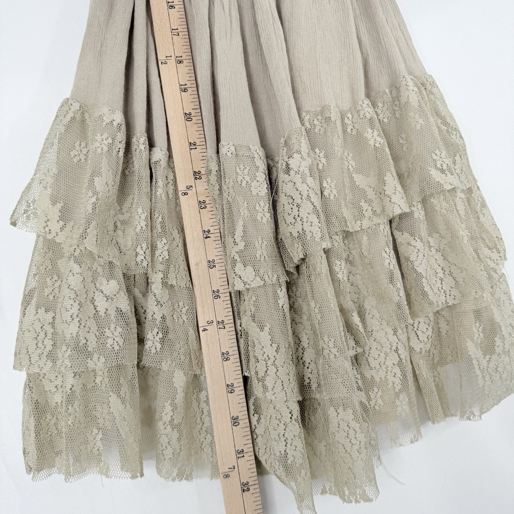 Mia Joy Catrin maxi Dress by Joyfolie High-Low Hem Size 5 Layered Lace Ruffle - Picture 5 of 14